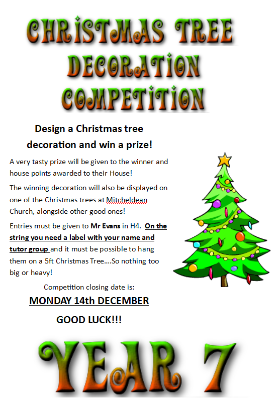 Dene Magna School  Y7 Christmas Tree Decoration Competition